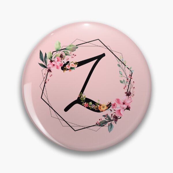 Item preview, Z monogram flowers, watercolor designed and sold by OmikronStore.