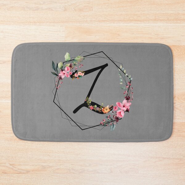 Item preview, Z monogram flowers, watercolor designed and sold by OmikronStore.