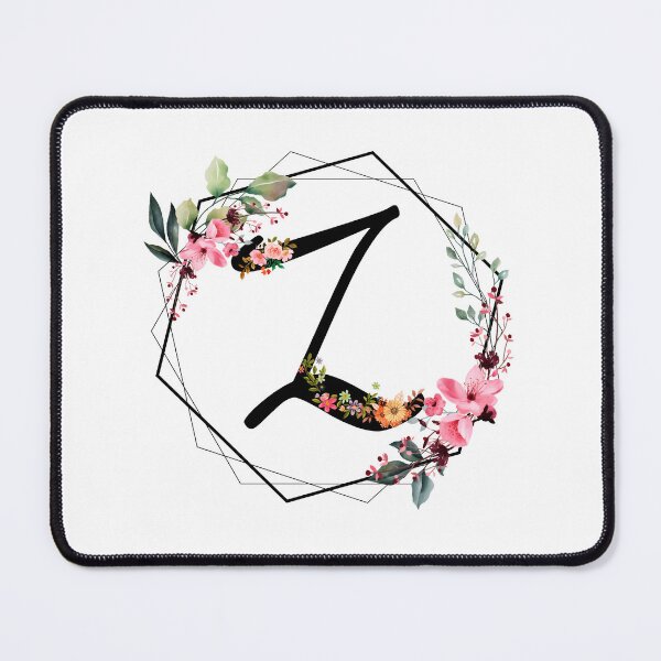 Item preview, Z monogram flowers, watercolor designed and sold by OmikronStore.