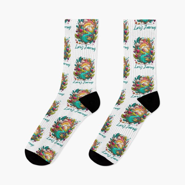 Item preview, Love's Journey Rainbow River Hearts designed and sold by TugForkFinds.