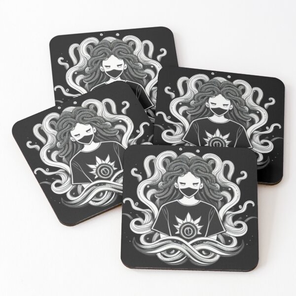 Artikelvorschau, Medusa: Die schlangenhaarige Gorgone in Monochrom entworfen und verkauft von Designowner.