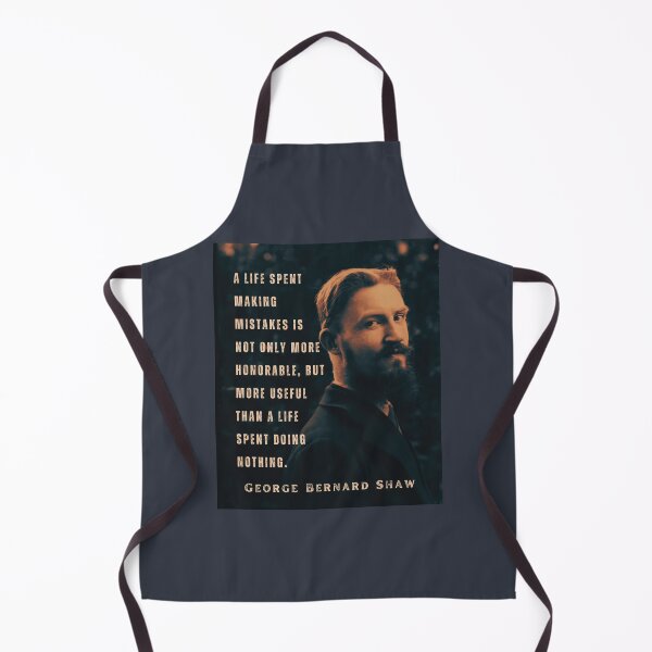 Item preview, George Bernard Shaw portrait and quote: A life spent making mistakes is not only more honorable, but more useful than a life spent doing nothing. designed and sold by artbleed.