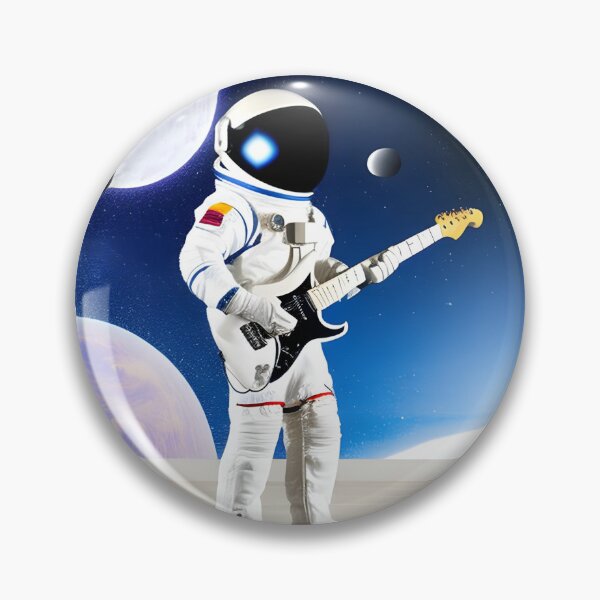 Item preview, Astronaut on Electric Guitar Rockin' Outer Space designed and sold by evaninla.