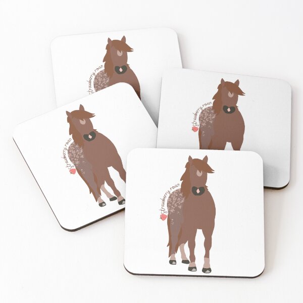 Aperçu de l'œuvre Cheval rouan aux fraises créée et vendue par DesignByRoseCo.