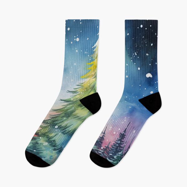 Item preview, Aurora borealis light landscape designed and sold by Art by Lilia.