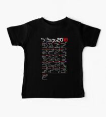 Calendar F1 2018 named circuits Baby Tee