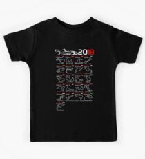 Calendar F1 2018 named circuits Kids Tee