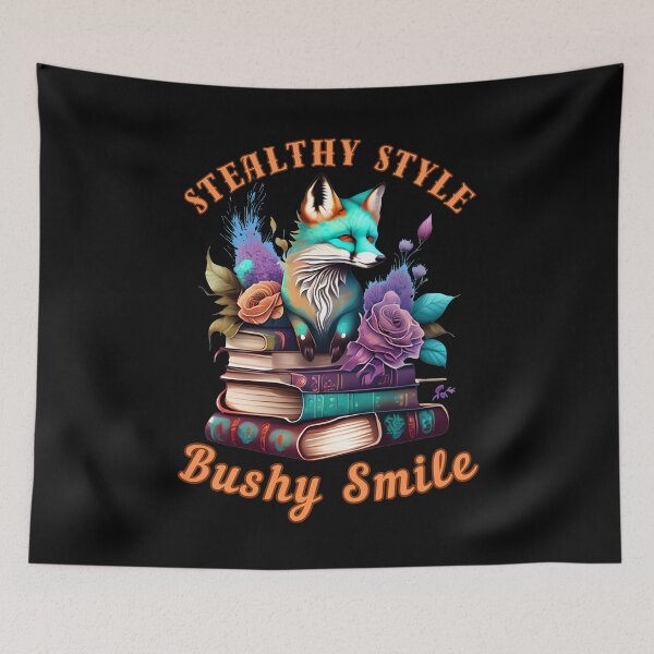 Item preview, Stealthy Style, Bushy Smile. fox portrait designed and sold by FoxVibes.