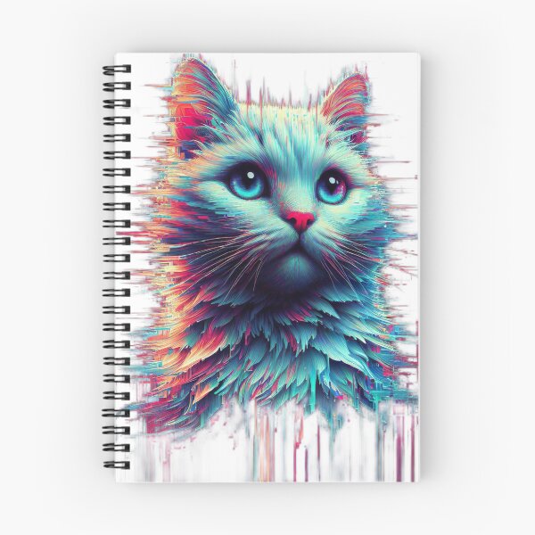 Item preview, "Glitchy Feline Fusion: Futuristic Cat on Dark Generative Canvas" designed and sold by Huycao211.