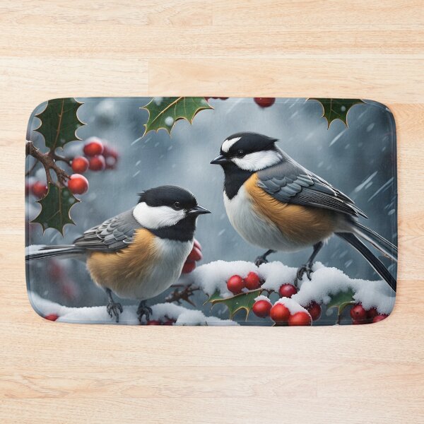 Item preview, Chickadees in Holly designed and sold by gregchapin.