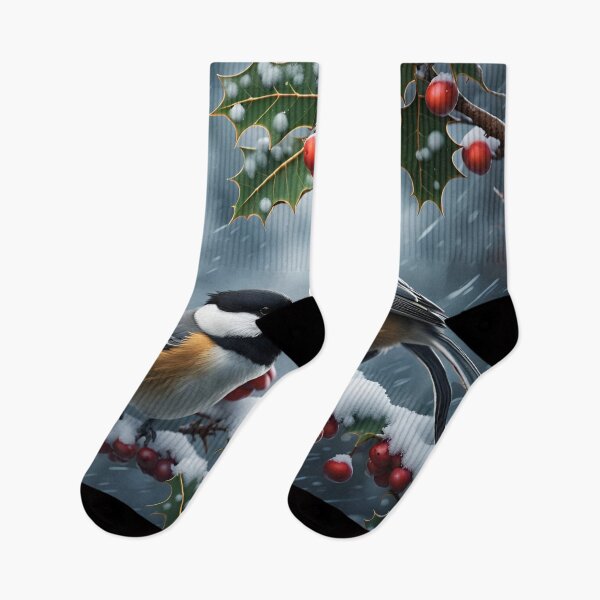 Item preview, Chickadees in Holly designed and sold by gregchapin.