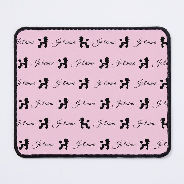 Item preview, Cute French Poodle Adoration Je T'aime Pattern designed and sold by ClaudiaFlores.