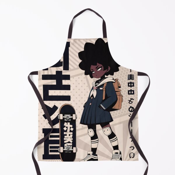 Item preview, Japanese Digital Art of African American Girl on Skateboard with Pop Art Background designed and sold by IAPICTURE.