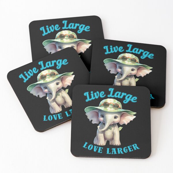 Item preview, Live Large, Love Larger. funny elephant designed and sold by ElephantVibes.