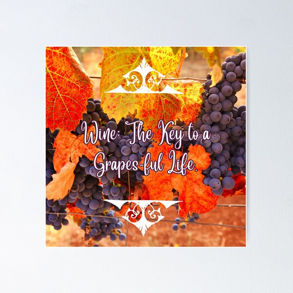 Item preview, Wine: The Key To a Grapes-ful Life. designed and sold by TidyKitchenInc.