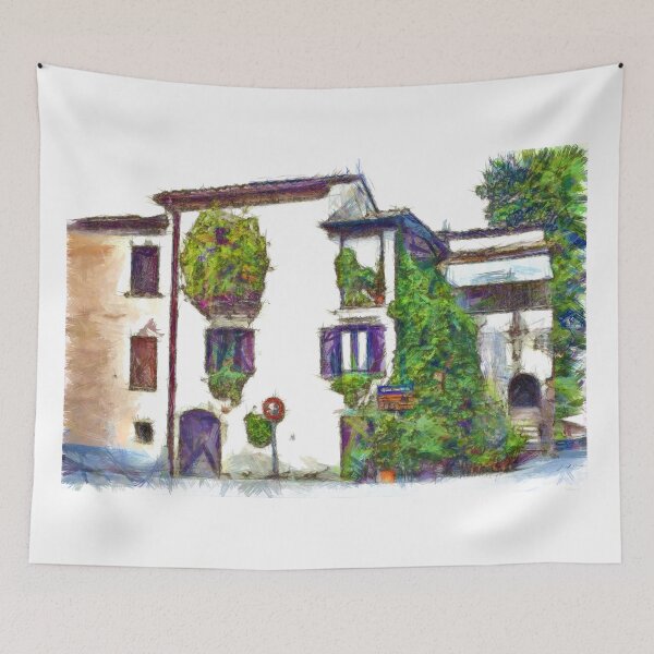 Item preview, Foreshortening of house covered with climbing plants designed and sold by Giuseppe Cocco.