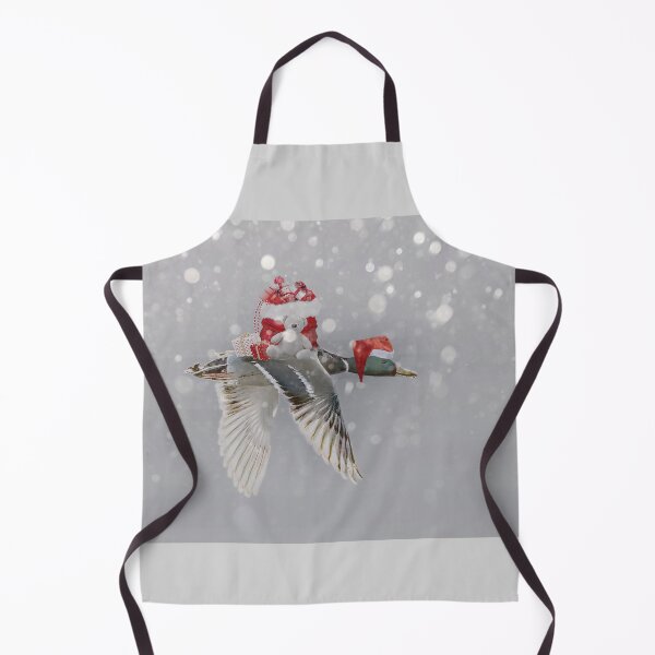 Item preview, Mallard Flying Through Snowfall to Bring Christmas Home to Family designed and sold by CarolM.