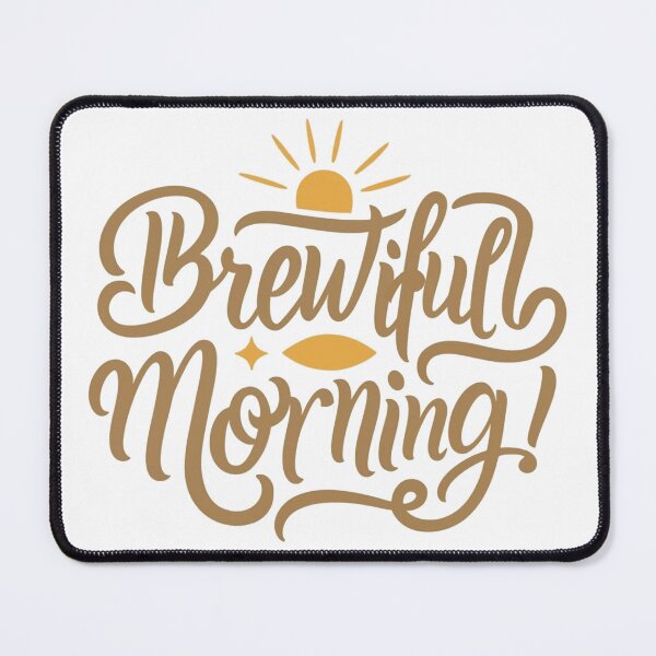 Item preview, Brewtiful Morning Script Font with Sun Decor for Coffee Lovers  designed and sold by HahaHandlesHub.