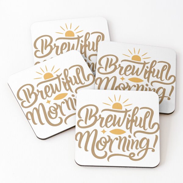 Item preview, Brewtiful Morning Script Font with Sun Decor for Coffee Lovers  designed and sold by HahaHandlesHub.