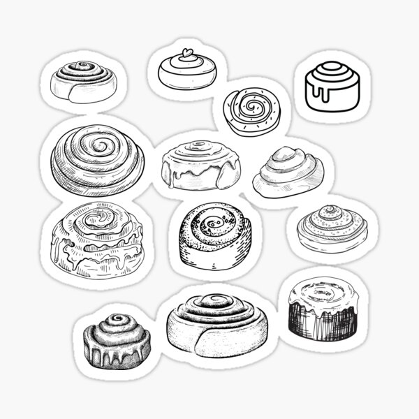 Giant Cinnamon Roll Bubble-free Sticker – Whimsy Bakery