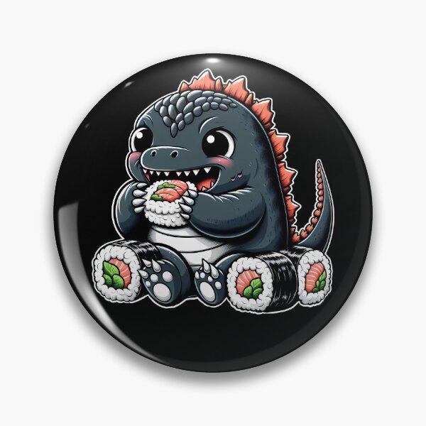 Item preview, Cute Godzilla eating Sushi designed and sold by melvtec.