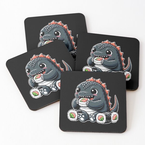 Item preview, Cute Godzilla eating Sushi designed and sold by melvtec.