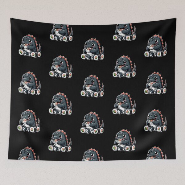 Item preview, Cute Godzilla eating Sushi designed and sold by melvtec.