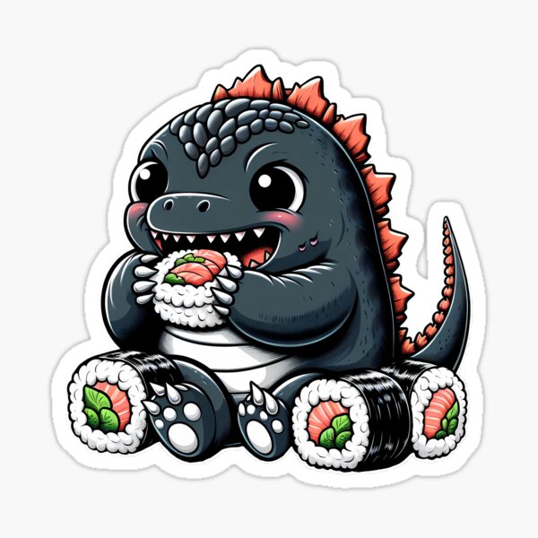 Godzilla Stickers Cute vers. · The Art of The Barabones · Online Store  Powered by Storenvy