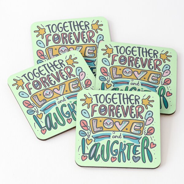Item preview, Together Forever In Love & Laughter Hands Hearts designed and sold by TugForkFinds.