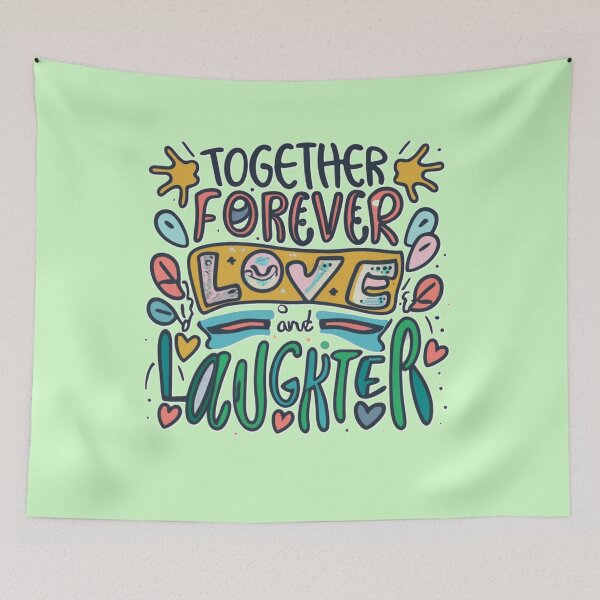 Item preview, Together Forever In Love & Laughter Hands Hearts designed and sold by TugForkFinds.