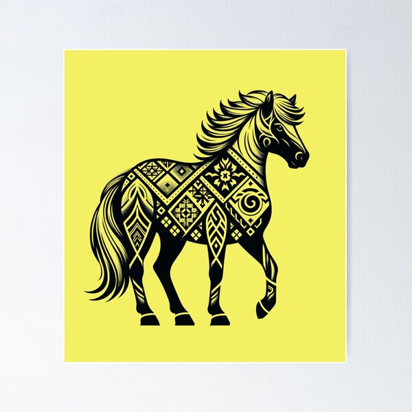 Item preview, Icelandic Horse with traditional designed and sold by CoussaZau.