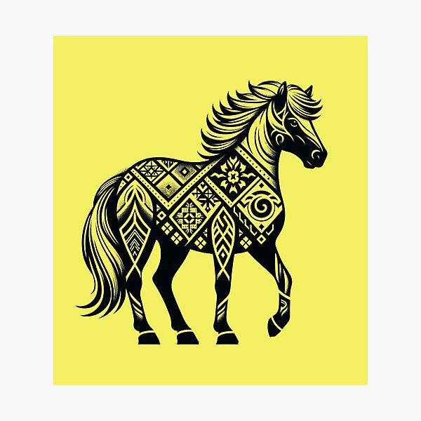 Item preview, Icelandic Horse with traditional designed and sold by CoussaZau.