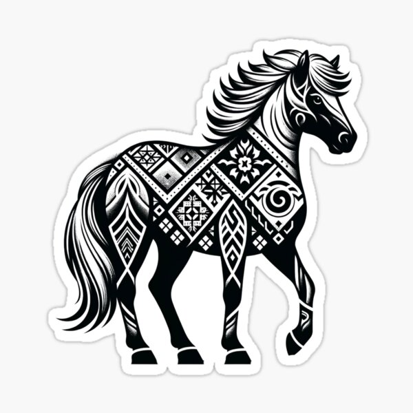 Item preview, Icelandic Horse with traditional designed and sold by CoussaZau.