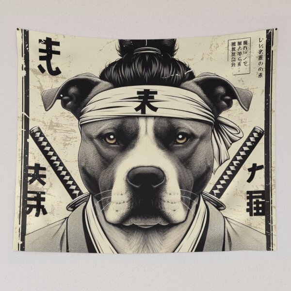 Item preview, Vintage Samurai Pitbull Poster designed and sold by IAPICTURE.