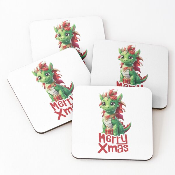 Item preview, Merry Xmas 3D Green Christmas Dragon designed and sold by obscurax art.
