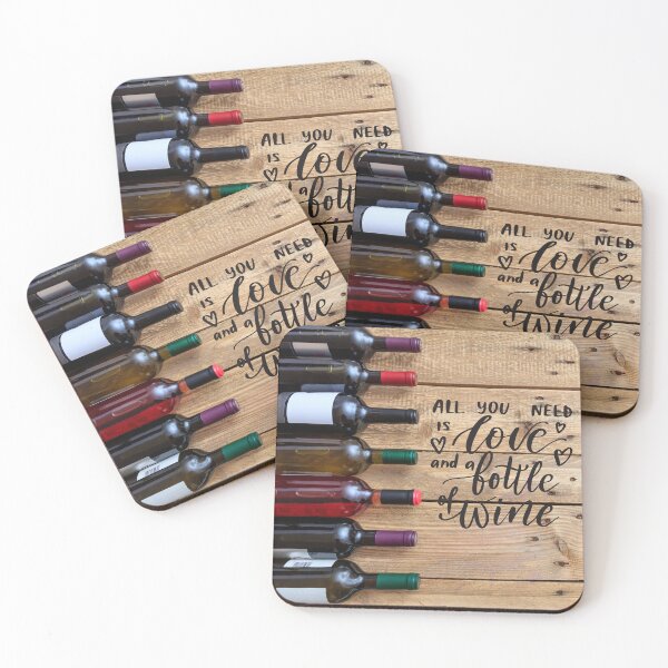 Item preview, All You Need is Love and a Bottle of Wine designed and sold by TidyKitchenInc.
