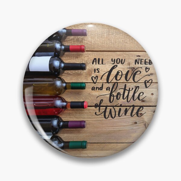 Item preview, All You Need is Love and a Bottle of Wine designed and sold by TidyKitchenInc.