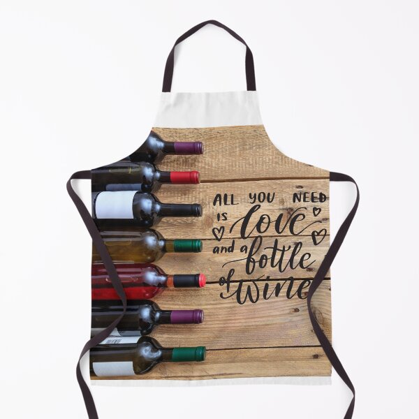 Item preview, All You Need is Love and a Bottle of Wine designed and sold by TidyKitchenInc.