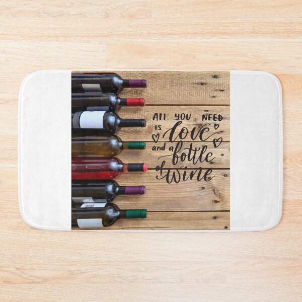 Item preview, All You Need is Love and a Bottle of Wine designed and sold by TidyKitchenInc.