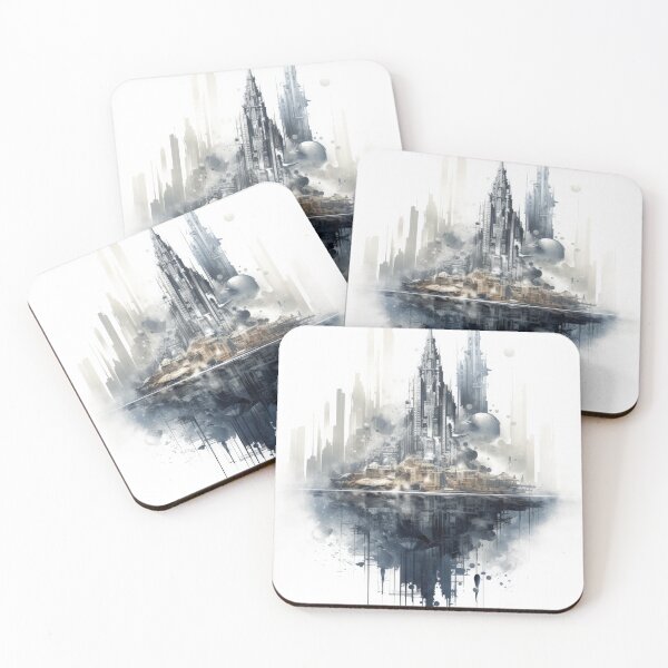 Item preview, Inkblot Cityscape designed and sold by hermeneutic.