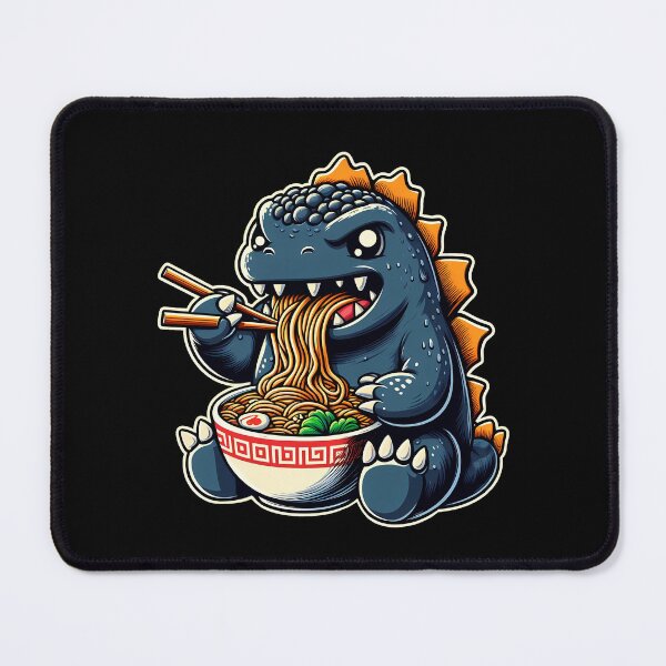Item preview, Cute Godzilla eating Ramen designed and sold by melvtec.
