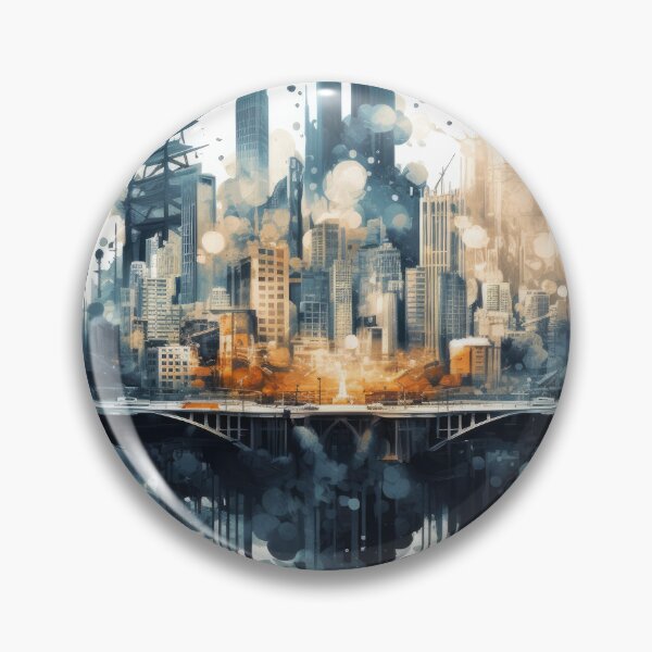 Item preview, Inkblot Cityscape designed and sold by hermeneutic.