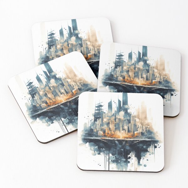 Item preview, Inkblot Cityscape designed and sold by hermeneutic.