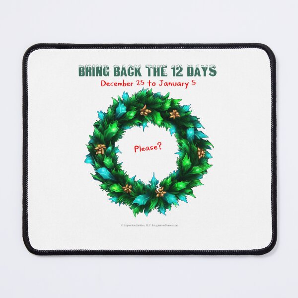Item preview, Bring Back the 12 Days- December 25 to January 5 - Wreath designed and sold by The Imagination Source™.