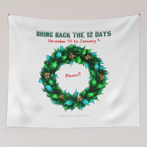 Item preview, Bring Back the 12 Days- December 25 to January 5 - Wreath designed and sold by The Imagination Source™.