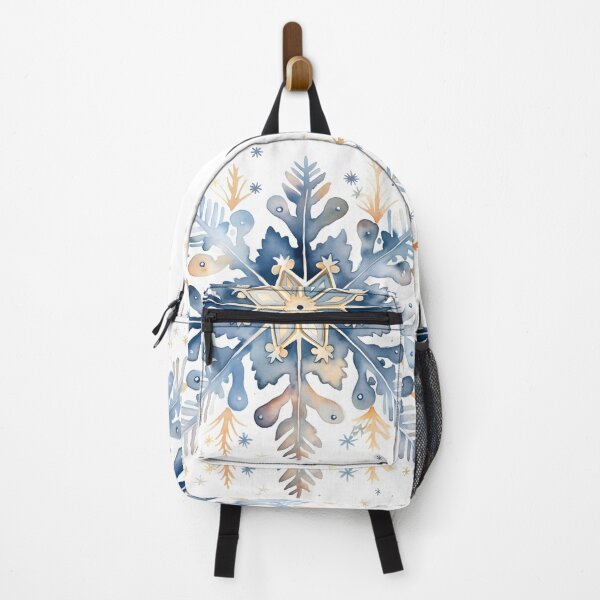 Item preview, Blue and gold watercolor snowflake print designed and sold by dcrc.