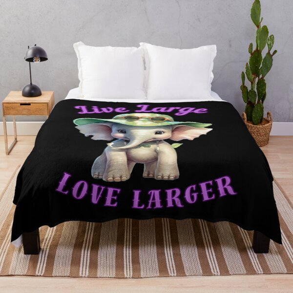 Item preview, Live Large, Love Larger. elephant quote designed and sold by ElephantVibes.