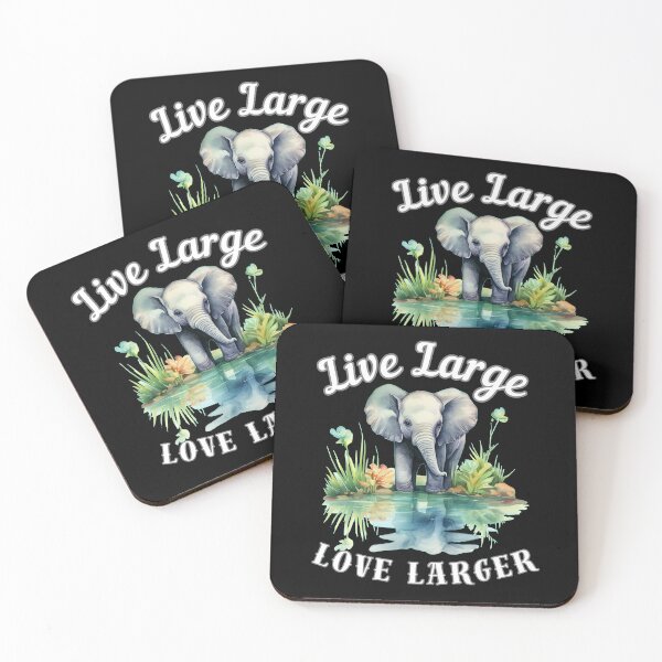 Item preview, Live Large, Love Larger. surreal elephant designed and sold by ElephantVibes.