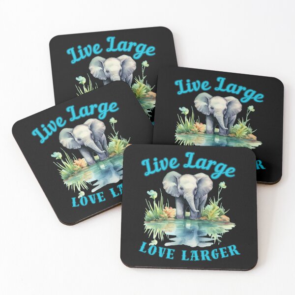 Item preview, Live Large, Love Larger. adorable elephant designed and sold by ElephantVibes.
