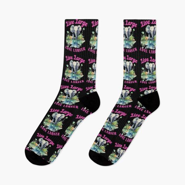 Item preview, Live Large, Love Larger. elephant saying designed and sold by ElephantVibes.